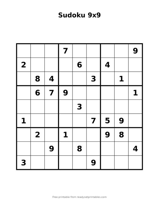 Sudoku 9x9 Medium 04