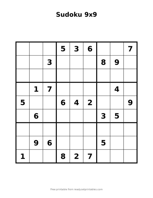 Sudoku 9x9 Medium 05