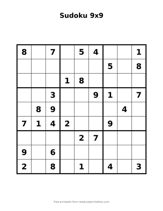 Sudoku 9x9 Medium 06