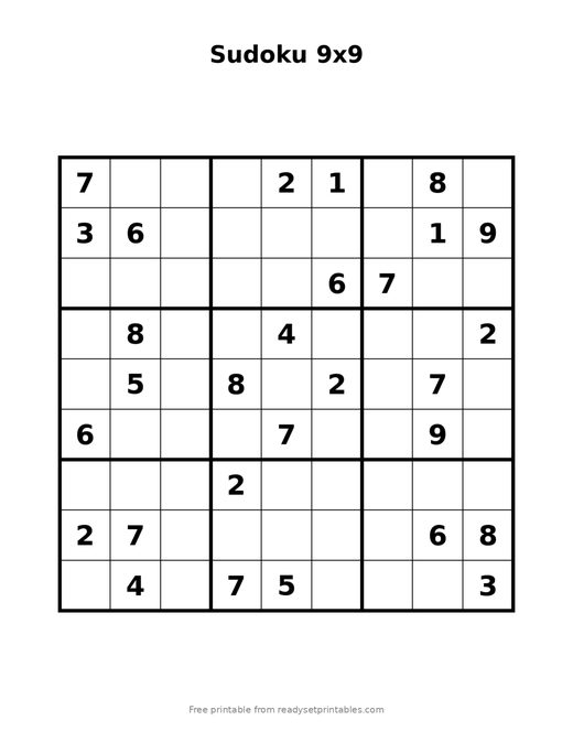Sudoku 9x9 Medium 07