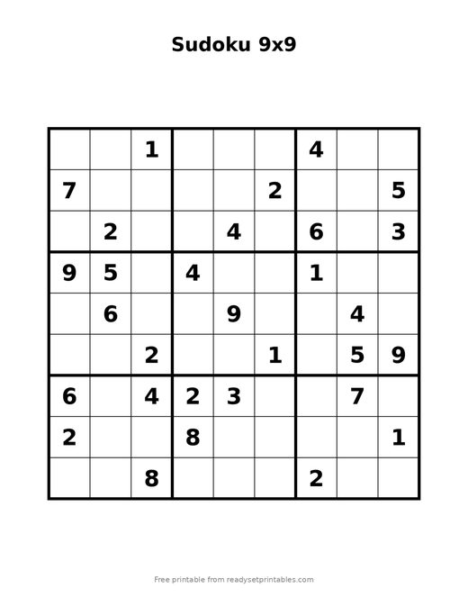 Sudoku 9x9 Medium 08