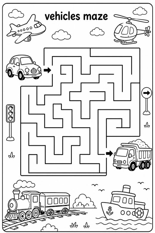 Vehicles Mazes